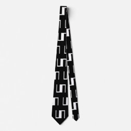 Svartvitt Modern Mönster Designer Neck Tie Slips