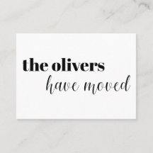 Svartvitt, modernt, byte av Roligt mot Adress-kort