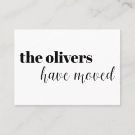 Svartvitt, modernt, byte av Roligt mot Adress-kort Visitkort