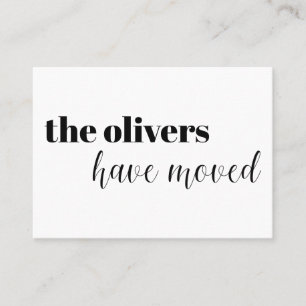 Svartvitt, modernt, byte av Roligt mot Adress-kort Visitkort