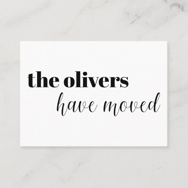 Svartvitt, modernt, byte av Roligt mot Adress-kort Visitkort (Framsida)