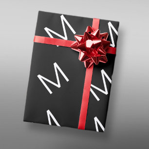 Svartvitt, modernt, minimalistiskt Brev Presentpapper