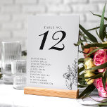 Svartvitt, modernt, minimalistiskt klassiskt Bröll Bordsnummer<br><div class="desc">Bordsnumret Black and White Modern Minimalist Classic Bröllop.</div>