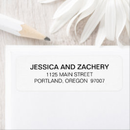 Svartvitt, modernt, minimalistiskt teckensnitt Brö Returadress Etikett