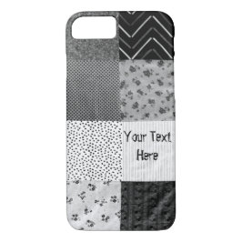 svartvitt mönster för vintagepatchworktyg