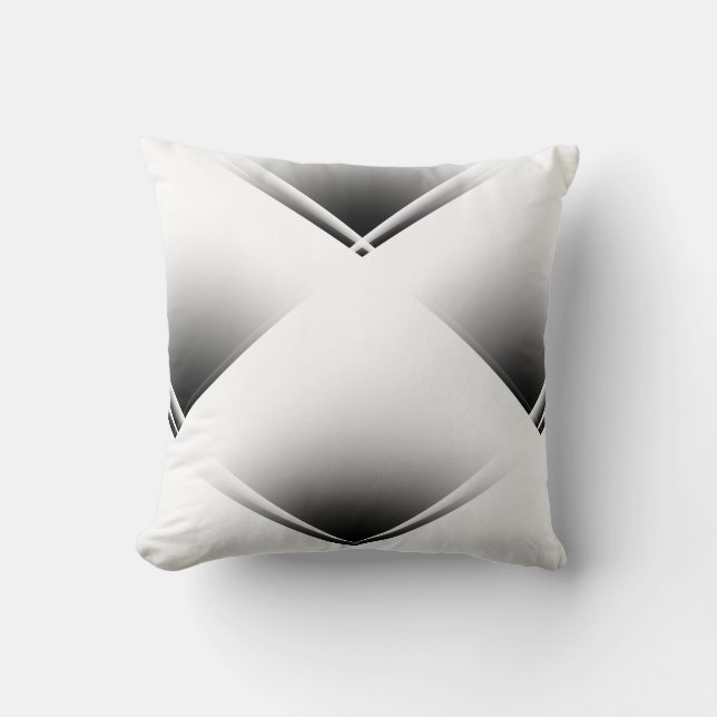 Svartvitt mönster kudde (Framsida)