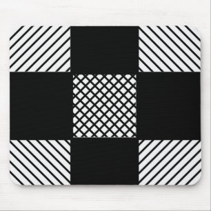 Svartvitt mönster Mousepad Musmatta