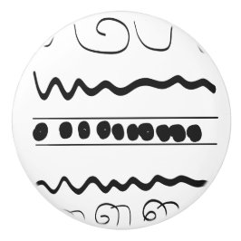 Svartvitt mönstrat rundaenhetshandtag knopp