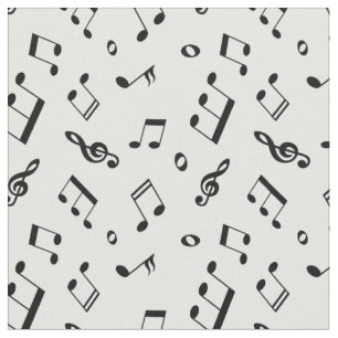 Svartvitt musik notermönster tyg