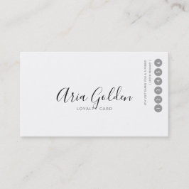 Svartvitt mycket minimalt typografiskt förmånligt lojalitetskort