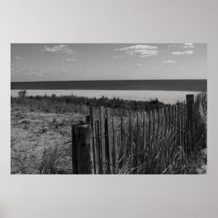Svartvitt nytt - jerseystrand poster