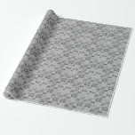 Svartvitt och Grått Faux Fabric Panels Presentpapper<br><div class="desc">Svartvit och Grått Faux Fabric Panels Wrapping Papper</div>