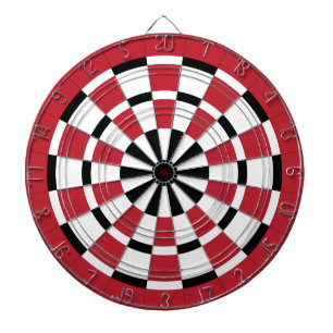 Svartvitt och rött Dartboard Darttavla