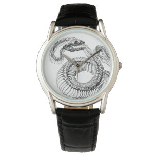 SVARTVITT ORMSKELETT ARMBANDSUR