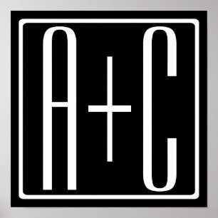 Svartvitt   PAR INITIALER Poster