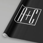 Svartvitt | PAR INITIALER Presentpapper<br><div class="desc">Perfekt för ett dubbelt monogram eller till och med en logotyp.. Tack för ditt köp!</div>