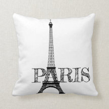 Svartvitt Paris Eiffel torn