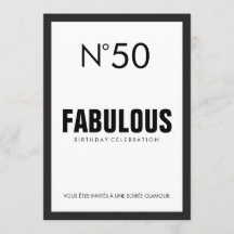 Svartvitt PARIS-tema - FABULÖST 50:e födelsedagen