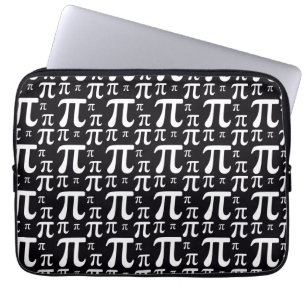 Svartvitt Pi-mönster Laptop Sleeve