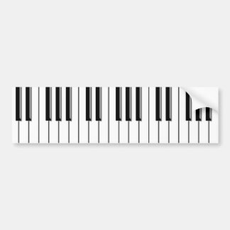 Svartvitt piano bildekal