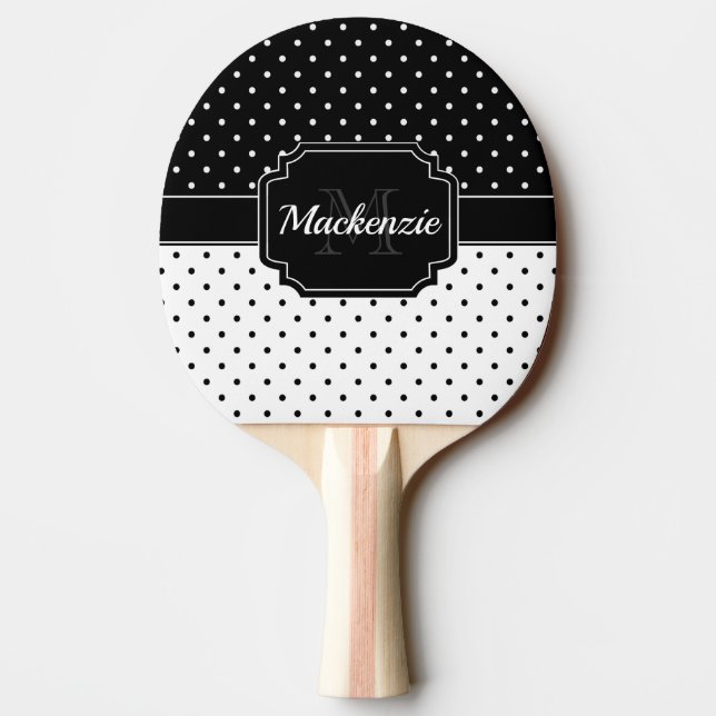 Svartvitt Pingisracket (Baksidan)