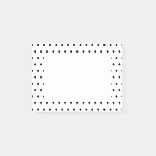 Svartvitt polka dotsmönster post-it block