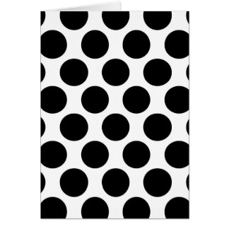 Svartvitt Polkadot mönster Hälsningskort