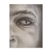 Svartvitt Porträtt i halvAnsikte, Dramatisk Elegan