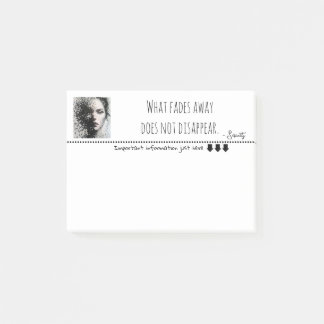 Svartvitt porträtt i pixelgrafik post-it block