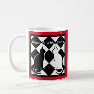 Svartvitt Presstak Kaffemugg