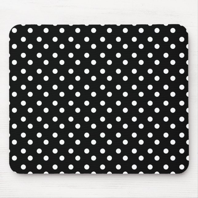 Svartvitt pricker Mousepad Musmatta (Framsidan)