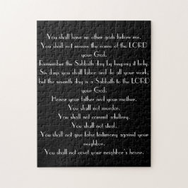 Svartvitt pussel för 10 Commandments -