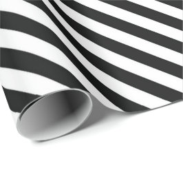 Svartvitt randigt slående in papper presentpapper