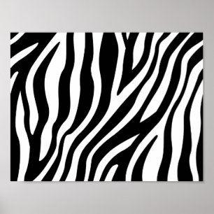 Svartvitt randmönster för zebra tryck