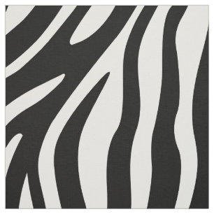 Svartvitt randmönster för zebra tryck tyg