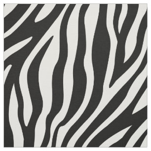 Svartvitt randmönster för zebra tryck tyg