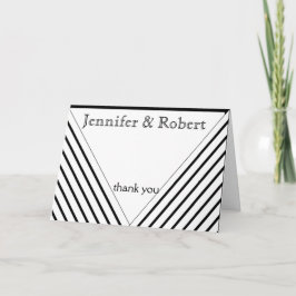 Svartvitt randtack för art déco tack kort