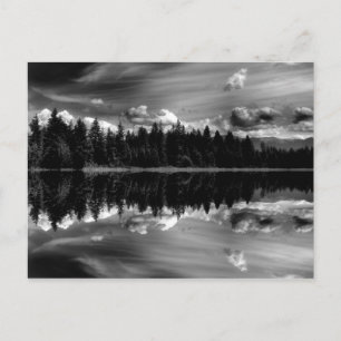 Svartvitt reflektionskort vykort