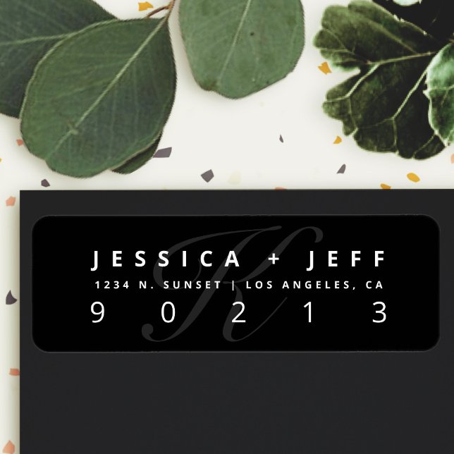 Svartvitt | RETURADRESS Returadress Etikett (Skapare uppladdad)