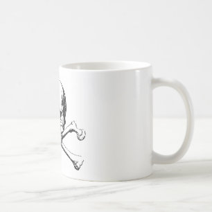 Svartvitt skal och benen kaffemugg