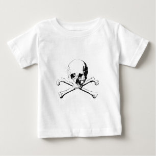 Svartvitt skal och benen tee shirt