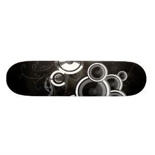 Svartvitt Skateboard Bräda 19,5 Cm
