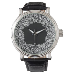 Svartvitt skript armbandsur