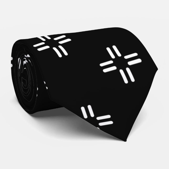 Svartvitt Slips (Rullad)