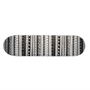 Svartvitt stam- mönster skateboard bräda 21,5 cm