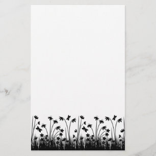 Svartvitt stationärt brevpapper