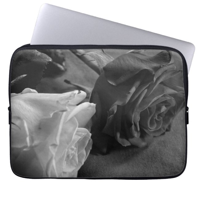 Svartvitt, steg B&W-fotoet Laptop Sleeve (Framsidan)