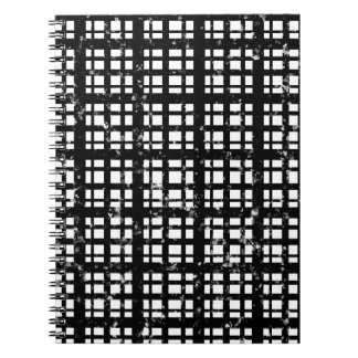 Svartvitt stift med färgplatterbeläggning anteckningsbok