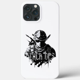 Svartvitt svart-ops iPhone 13 Pro max-Caseser
