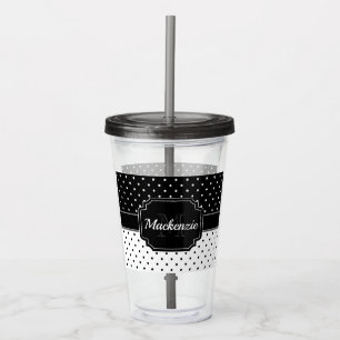 Svartvitt Take Away Mugg